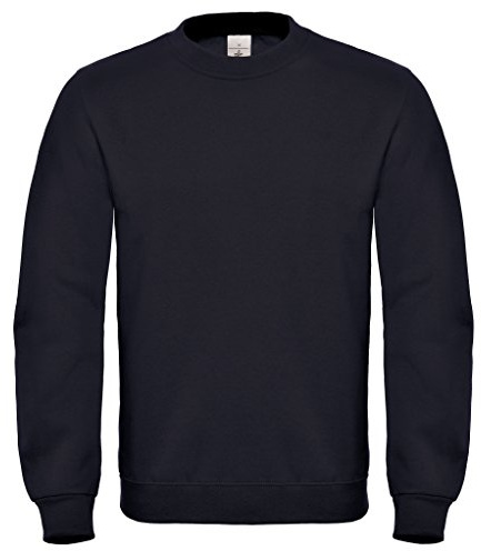 B&C Crew Neck Sweatshirt Pullover - WUI20, Größe:3XL, Farbe:Black