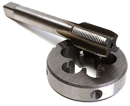 Set di maschio e filiera, maschio a mano passo destro, strumenti per filettatura per la lavorazione del legno e del metallo, 1/2-28 UNEF o 5/8-24 UNEF, in acciaio HSS