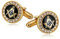 ANAZOZ Manschettenknöpfe Herren Personalisiert Cz Runde Freimaurer Cufflinks Hemdanzug Manschettenknöpfe Herren Vintage Gold Zirkonia