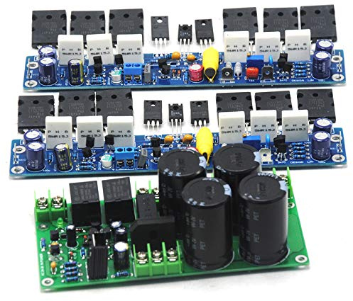 Jolooyo LJM L10 2SA1943 2SA5200 - Placa amplificadora de Doble Potencia (300 W + 300 W, con Placa de protección de relé)