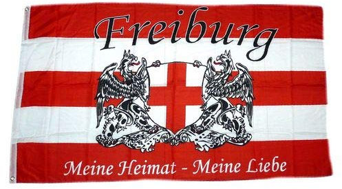 Fahne Flagge Freiburg Meine Heimat Meine Liebe 90 x 150 cm