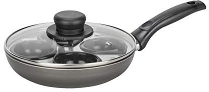 4 Cup Egg Poacher Pan Teflon Non Stick Egg Poaching Pan Aluminium Poached Egg Maker
