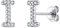 Suplight Damen Mädchen 925 Sterlingsilber Buchstabe I Ohrstekcer Weißgold beschichtet Zirkonia Initiale Ohrringe Ohr Piercing Anfangsbuchstaben Ohr Schmuck Accessoire für Mutter Schwester