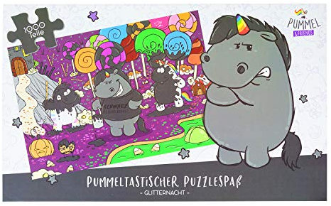 Pummel & Friends Puzzle 1000 Teile - Grummeleinhorn - Glitternacht Pummeleinhorn Einhorn