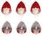VALICLUD 6 Stücke Wichtel Besteckbeutel Bestecktaschen GNOME Tomte mit Lange Plüsch Bart Besteckhalter Stoff Geschirrhalter Hochzeit Xmas Party Abendessen Tisch Dekoration