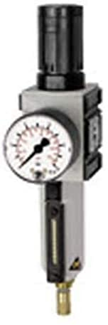 RIEGLER FU 821-M-1 FUTURA Filterregler mit Metallbehälter, Sichtrohr und Manometer, Vollautomatisch, Baugröße 1, 0,1-1 bar, G 1/4