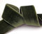 3 m x 36 mm Samtband GRÜN-BRAUN (642 lodengrün) Dekoband Moosgrün Olivgrün Velour einseitig Samt festkantig Velvet Ribbon zum nähen dekorieren