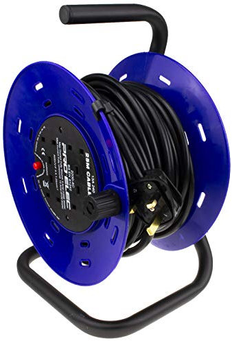 kenable 4 Way Gang Mains Extension 13 Amp Power Outlet Reel Cable 25m [25 metres]