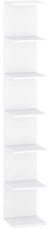 Target Home Wandregal Bücherregal mit 6 offenen Fächern 28x30x190 cm (Weiß)
