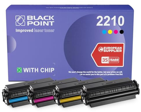 BLACK POINT [MIT CHIP Toner Kompatibel für HP 207X HP 207A W2210X W2210A W2211X W2211A W2212X W2213X zu HP Color Laserjet Pro MFP M283fdw HP Color Laserjet Pro MFP M282nw MFP M283fdn M255dw M255nw