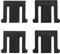 4 unids Soporte Teclado Soporte pies Teclado Teclado Soporte reemplazo Kit para Logitech MK360 MK365 K360 Teclado