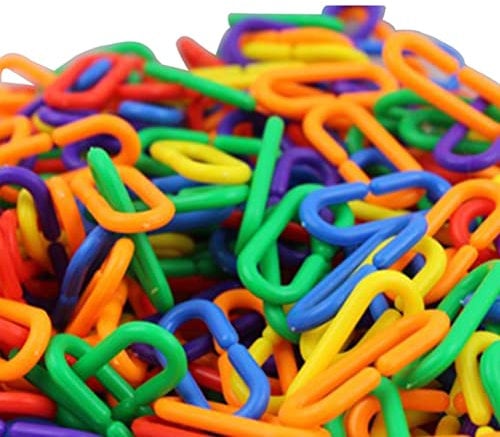 TOYANDONA 400pcs- Clips Hooks Chain Links Parrot Bird Toy Cage