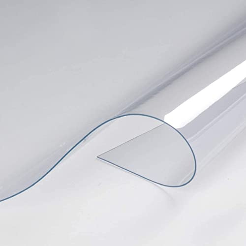 MIDI Fensterfolie | PVC Folie 1 mm Transparente Zeltfolie | Beidseitig, Reißfest, Robust, einfache Pflege, Wasserdicht, für Zelten, Jachten, Cabriolets, 1mm 200x100 cm