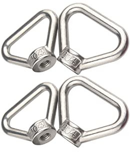 304 Edelstahl M20 Augenmutter Dreieck Ringform Hebeöse Mutter Gewindemutter Verschluss 4 STÜCKE