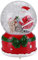ITODA Schneekugel Weihnachtsmann Deko Schüttelkugel Musik Kristallkugel mit Schneeflocken Nachtlicht Glaskugel Weihnachtlich Glimmerkugel Tisch Kiderzimmer Weihnachtsdeko Geschenk für Weihnachten