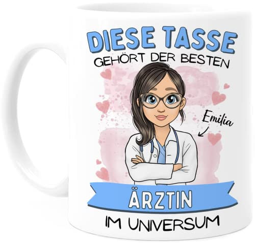 Tassenliebling® Ärztin Tasse personalisiert - Beidseitiger Druck - Geschenk Ärztin - Geschenk zum bestandenen Examen - Medizinstudent Geschenk - Arzt Geschenk