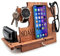 Personalisierte Dockingstation, Smartphone-Ständer - Nachttischhalter aus Holz, Geschenkidee für Männer