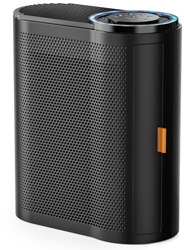 AROEVE Purificador de aire, H13 Ture Filtro HEPA con sensores de calidad del aire y función automática, modo de sueño ultra silencioso limpiador de aire para polvo, caspa de mascotas,negro