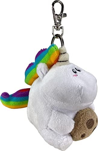 United Labels Pummel & Friends Schlüsselanhänger - Pummeleinhorn mit Keks Plüsch Plüschtier Stofftier 10 cm