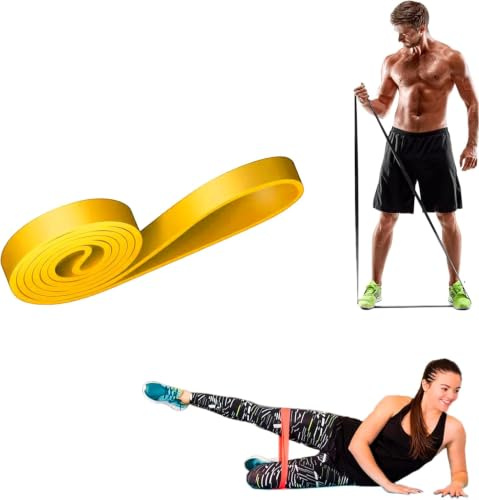 Trainingsband Elastisches Widerstandsband für Fitness Crossfit Training für Männer und Frauen gelb 25 kg 55,1 lbs