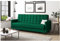 MEBLINI Sofa mit Schlaffunktion - Schlafcouch Ausziehbar - Schlafsofa mit Bettkasten - Sofabett - Couch mit Schlaffunktion - Klappsofa - Andres 1-218x87x93cm - Grün Samt