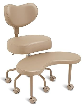 Pipersong Meditation Chair PRO, Home Office Desk Chair, Cross Legged Chair with Lumbar Support and Adjustable Stool, Flexible Design for Fidgety Sitters, Tan