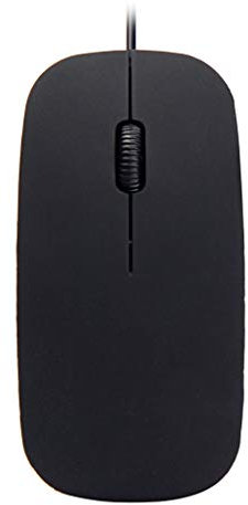 Mini souris filaire ultra fine pour ordinateur de bureau, ordinateur portable, noir mat, blanc, souris de jeu ergonomique, noir