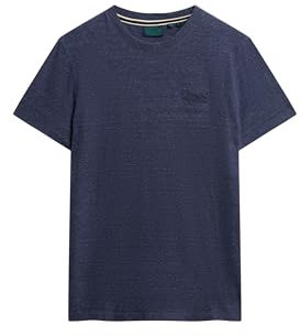 Superdry Herren Essential Logo Emb Tee T-Shirt, Blau (Dark Indigo Blue Marl), XL