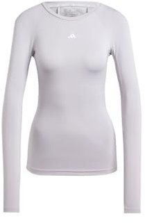 adidas Women's Techfit Longsleeve Training Top, Glory Grey F20, L