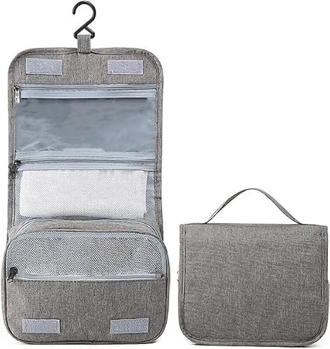 HZSZJMN Hanging Travel Toiletry Wash Bag, Large Makeup Bag, Zipper Pouch Foldable Duffel Portable Waterproof Storage, Makeup Cosmetic Organizer for Men,Women and Kids