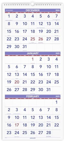 AT-A-GLANCE PM112825 Wandkalender 2025, 30,5 x 68,6 cm, groß, vertikal, 3 Monate Referenz