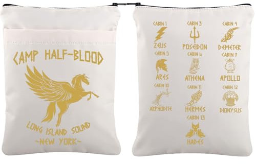 AKTAP Camp Half Blood Buchhülle Percy Merchandise Heroes of Olympus Buchschutz für Bücher, Liebhaber, Geschenk, Halbblut-Merch (Percy Buchhülle, Einheitsgröße)