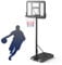 nmoiww Basketballkorb für draußen, höhenverstellbar von 128 bis 305 cm, Basketballständer mit Rädern, geeignet für Kinder, Jugendliche und Erwachsene (Basketballständer für Kinder und Erwachsene)