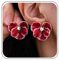 Boho White Flower Earrings Gold Big Pink Flower Stud Earrings Vintage Pearl Flower Earrings Enamel Red Rose Petal Statement Earrings Large Green Daisy Floral Earrings Wedding Jewelry for Women