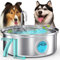 oneisall Fuente para Perros/Gatos, Fuente para Perros de Acero Inoxidable 7l súper silenciosa, con Triple filtración y Bomba de Seguridad Inteligente/fácil Montaje y Limpieza