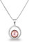 Schöner-SD Anhänger rund Halskette 925 Silber Vintage-Rose rosa