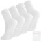 taonganui 4 Paar Pilates Socken Stoppersocken Damen 35-39, Yoga Socken Rutschfeste Yogasocken Antirutschsocken Damen Anti Rutsch Grip Socks für Pilates, Yoga, Tanz, Ballett (Weiße)