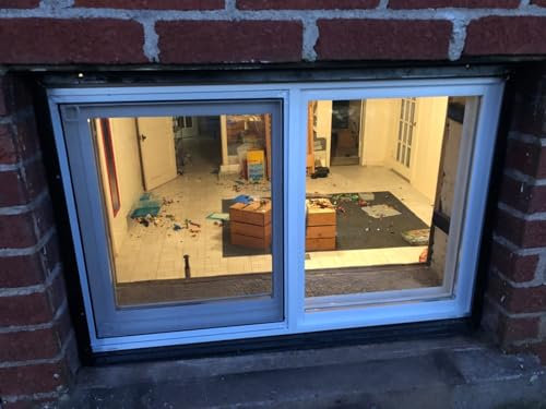 Fenster Window Kellerfenster Schiebefenster Ersatzfenster Für Innen Außenräume, Aluminiumrahmen Und Gehärtetes Glas – Doppelt Aufgehängtes Oberlichtfenster Für Keller, Dusche, Tierhaus Und Treppenhaus