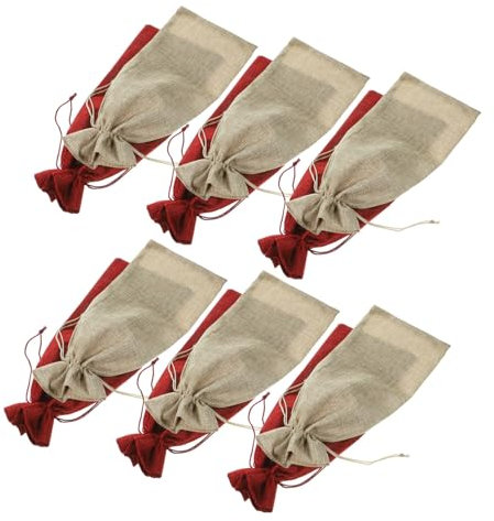 FOMIYES Lot De 12 À Vin Réutilisables Avec Cordon De Serrage Pour Le Stockage À Vin En Vrac Pour La Bière À Vin En Jute