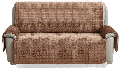 CFPLeHiYS Sesselschoner Relaxsessel Sesselüberwurf mit Armlehne Sesselauflage Anti-Rutsch Fernsehsessel Schonbezug Sofa Armlehnenbezüge Sesselbezüge für Haustieren Hund(Kaffee,2 Sitz (116 * 190cm))