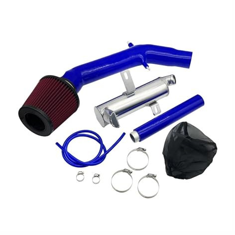 Lufteinlass Ansaugschlauch Modifiziertes Silikon-Ansaugkit Für Abarth 500 595 695 Mit Reduziertem Wischertank/Luftfilter Aus Aluminium (Front-Ladeluftkühler-Kit Erforderlich) Auto Luft Einlass(Blau)