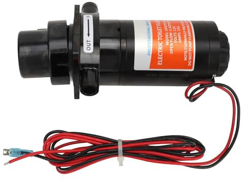 Pompa Elettrica per WC per Yacht, Efficiente Autoadescante 2 V per Barche, Potente 5,5 GPM e (12 V 15 A (flusso massimo: 5,5 GPM/18,9 LPM))