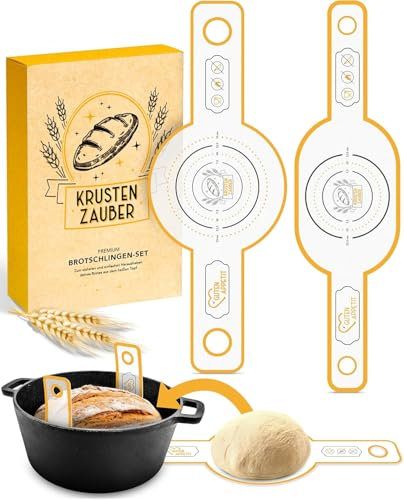 KRUSTENZAUBER 2er Set Teigreinigungstuch für hartnäckige Teigrückständen beim Brot backen, Teigentferner als Brot-backen Zubehör, Teigtuch als Reinigungstuch aus strapazierfähigem Polyester, Netztuch