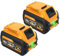 2X Ersatzakku für Dewalt 20V/60V 9,0Ah für DCB609 DCB606 DCB612 DCB184 DCB546 DCB200 DCB201 DCB182 Lithium-Ionen-Akku und Ladegeräte Passend für Dewalt 20 V/60 V Akku-Elektrowerkzeuge