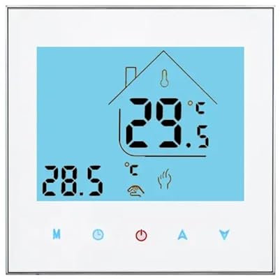 CALORIQUE programmierbarer WLAN-Thermostat AC605, Temperaturregler, Fernbedienung für elektrische Fußbodeneizung. Alexa, Google-Assistent, SmartHome, Tuya APP kompatibel. 16A