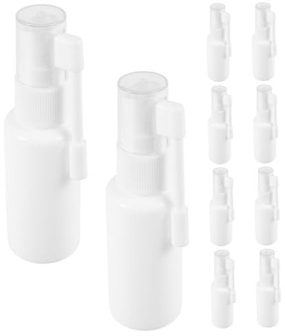 VERDANVERSE 10 Piezas Rociador Nasal De Viaje Botellas De Spray Nasal Redondas Vacías Atomizador Giratorio