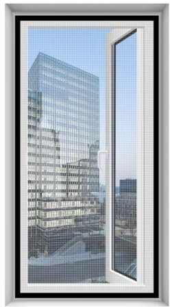 80x185cm Nero Toile Moustiquaire en Rouleau - Fibre de Verre pour Balcon, Salon ou Lucarne