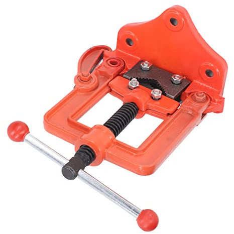 Pipe Vice, Heavy Duty Tube Vice with Clamp Diameter 15-50mm, for Cutting and Threading Pipes, Easy to Use with High Clamping Power