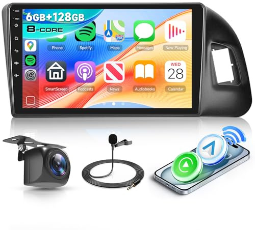 Hodozzy 6G+128GB 8-Core Android Autoradio für Audi Q5 2010-2018 mit Wireless Carplay Android Auto, Bildschirmo 2 Din 9 Zoll Touchscreen mit Bluetooth Navi WiFi USB DSP FM/RDS Radio Rückfahrkamera