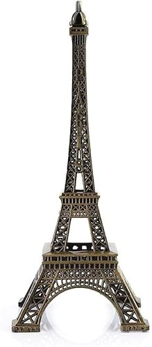 CYTGOUPER Eiffelturm Modell Statuenreplik aus Zinklegierung, Paris Deko Statue Eiffelturm Klein, Kompaktes und Leichtes Vintage Bronze Figur für Tischdekoration, Paris Geschenk (25cm)